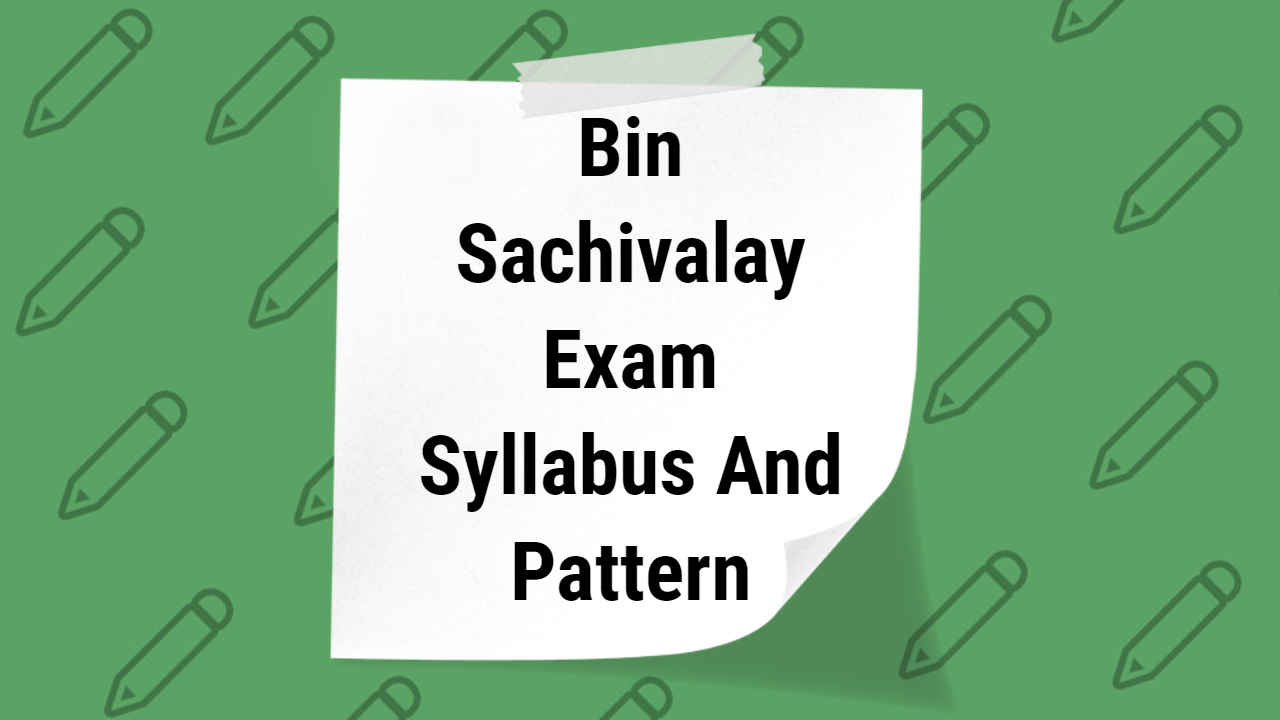 Bin sachivalay exam syllabus and pattern image